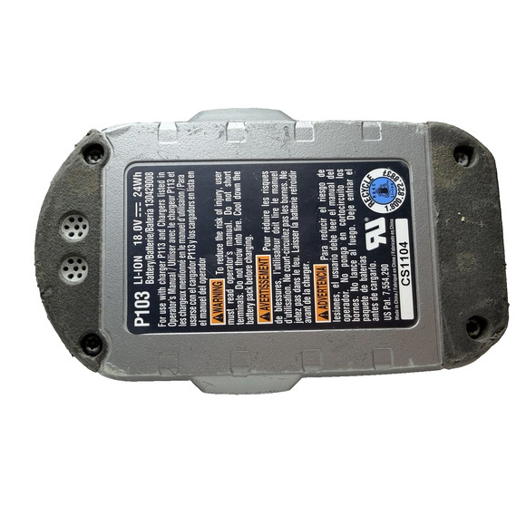 RYOBI P103 24 WH LI-ON 18V LITHIUM PLUS BATTERY OEM Genuine - Tested Works - Picture 6 of 6